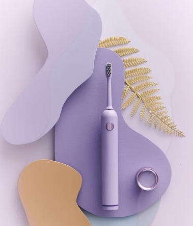 【口腔护理】花上（HUSUM） 花上(HUSUM) 电动牙刷成人软毛自动牙刷声波震动电动牙刷智能充电轻奢实用护齿 露露紫F1-6